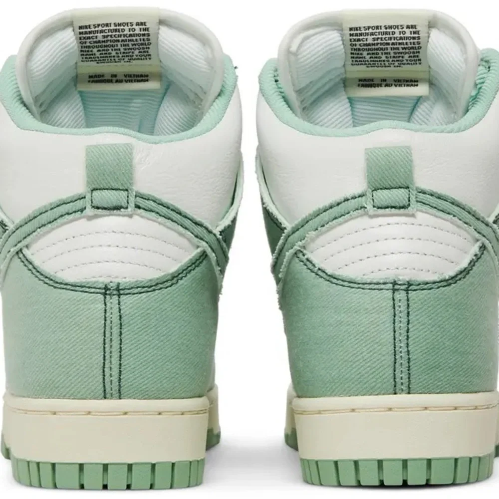 Nike Kids Mint Green and White High-Top Sneakers